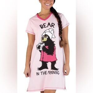 NWT! Still Packaged! Lazy One “BEAR IN THE MORNING” Night Shirt S/M